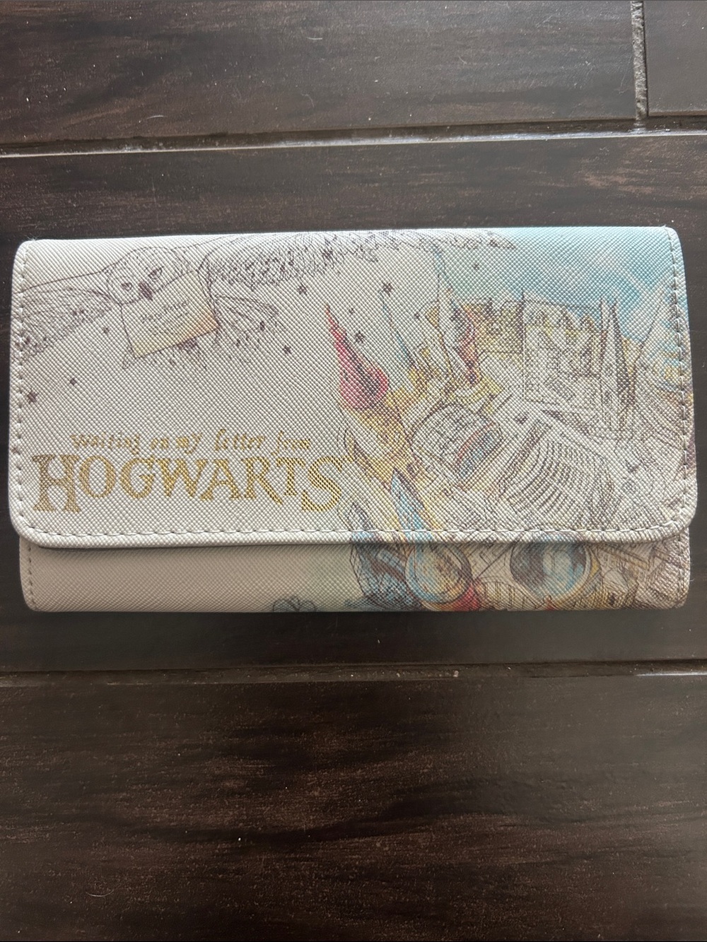 Harry Potter Hogwarts Watercolor Wallet NWOT